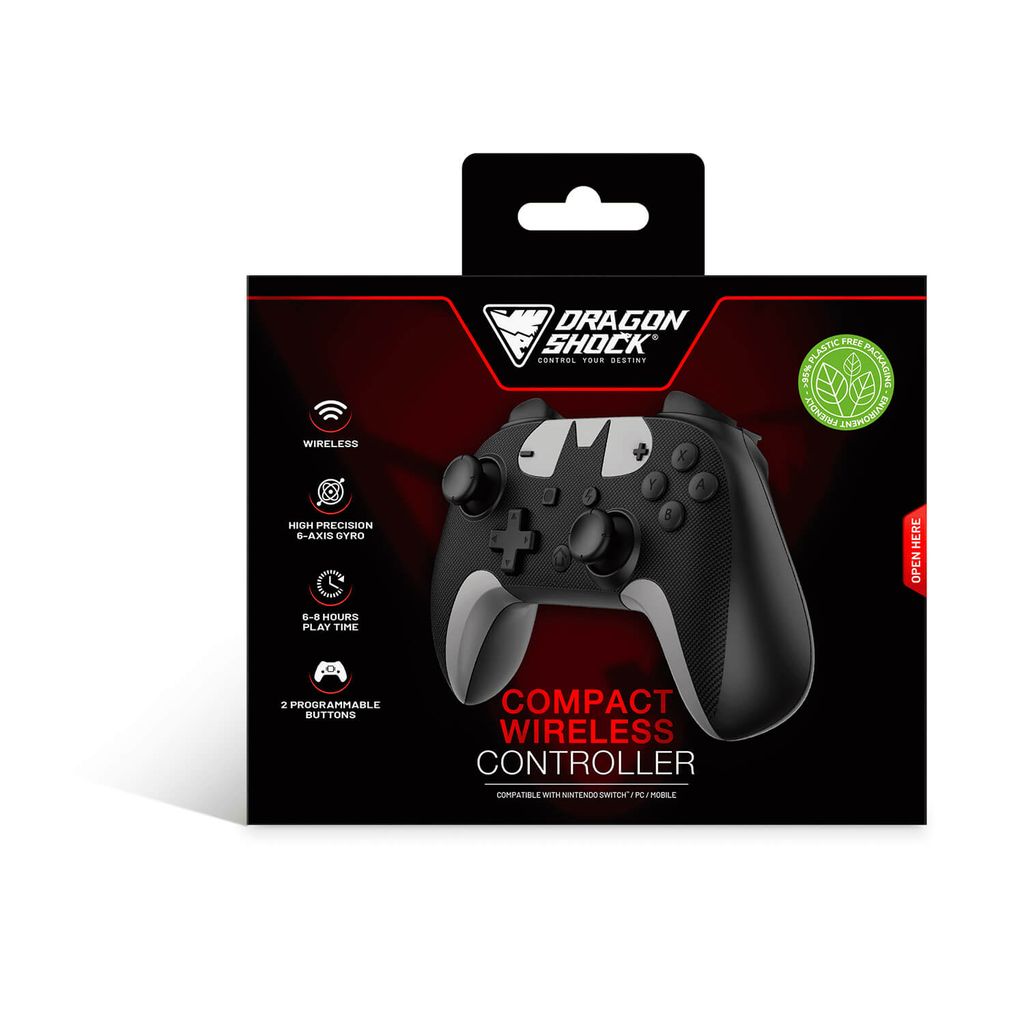 DragonShock Poptop Wireless Controller for Nintendo Switch - Batman