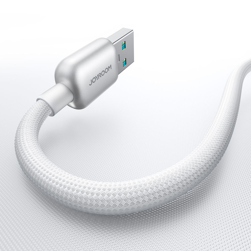 Joyroom USB-A to USB-C Fast Charging Data Cable 66W, 1.2m - White