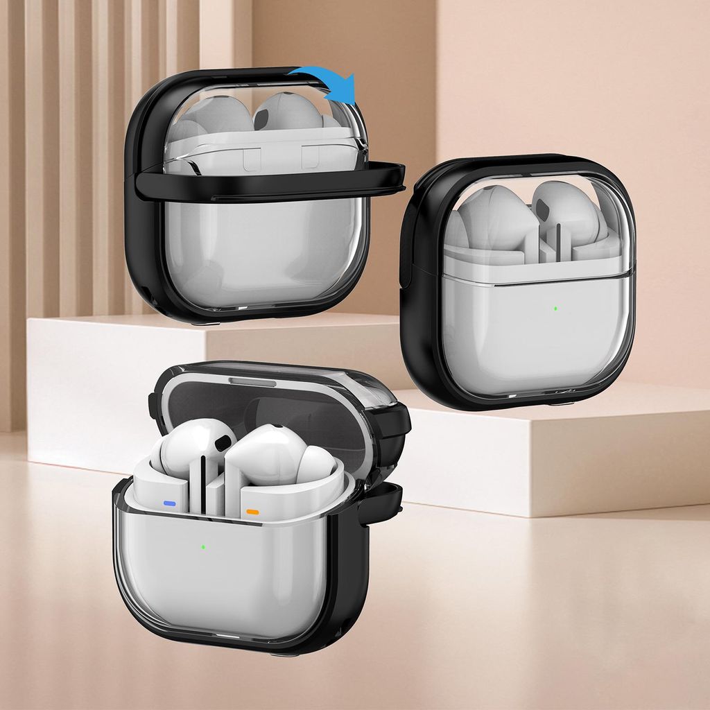 Hybridisuojakotelo Samsung Galaxy Buds 3 / 3 Pro -kuulokkeille – Läpinäkyvä