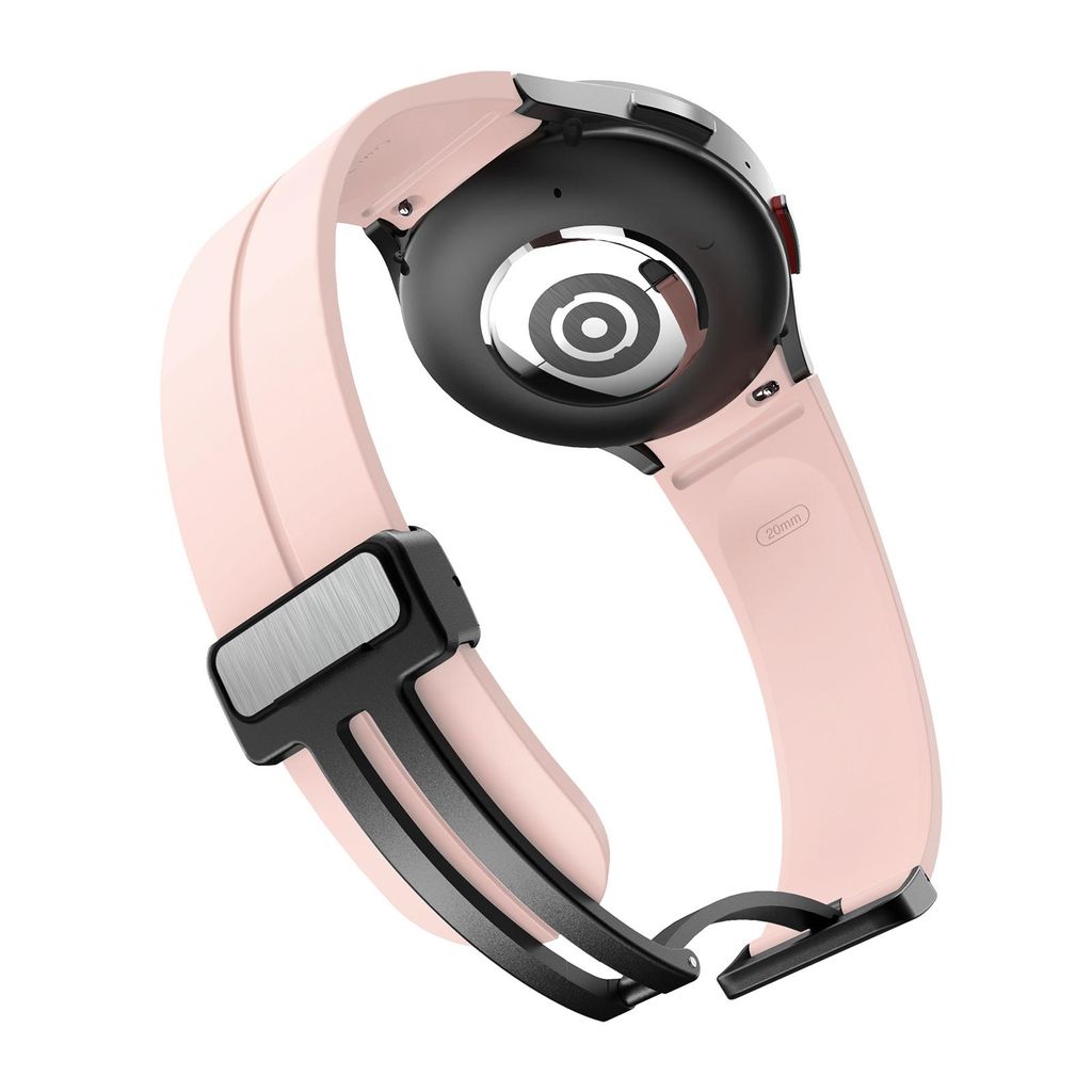 Samsung Galaxy Watch 7/6/5 -kellonranneke silikonimagneetilla – Vaaleanpunainen