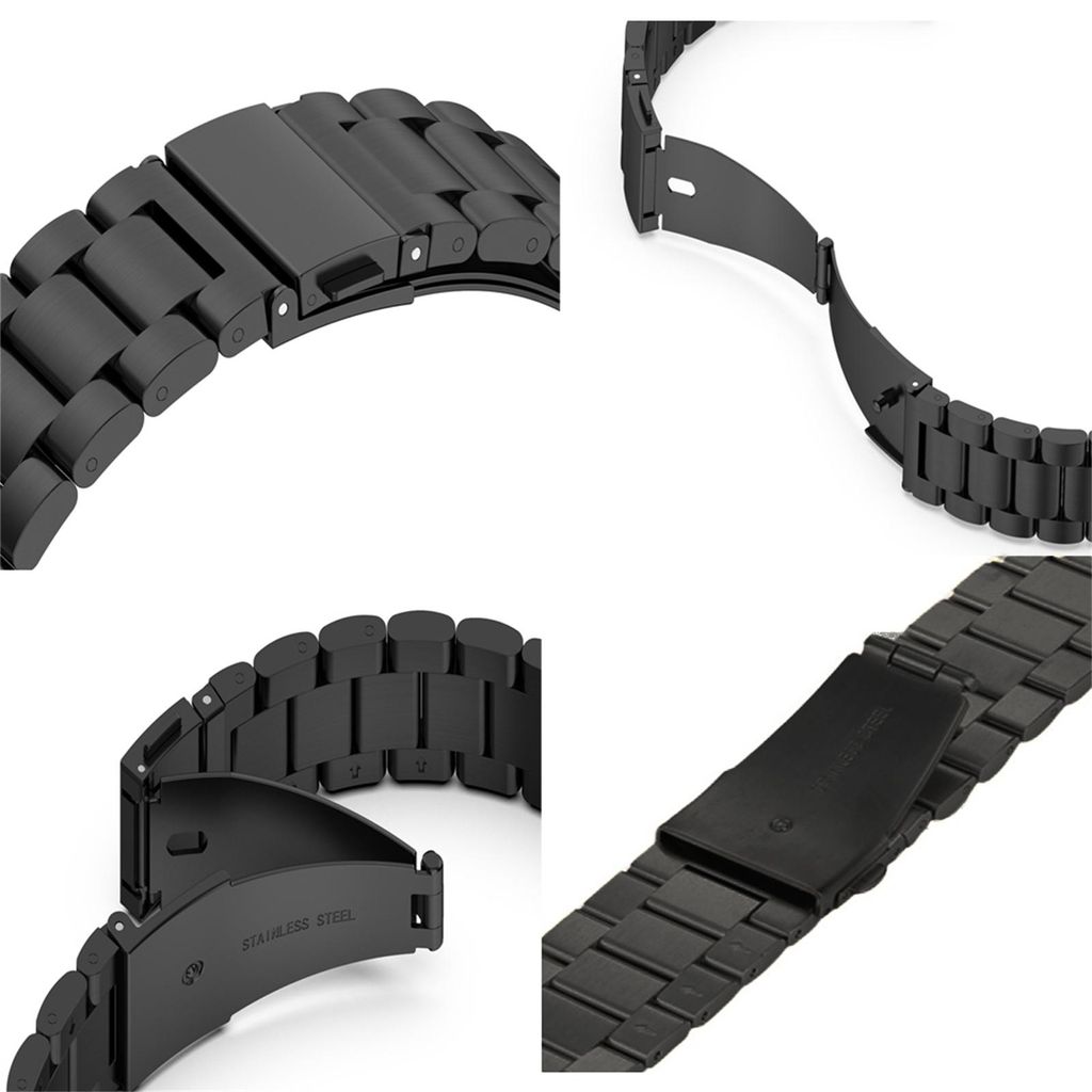 Apple Watch 49/46/45/44/42mm Ruostumattomasta Teräksestä Kellonranneke - Musta