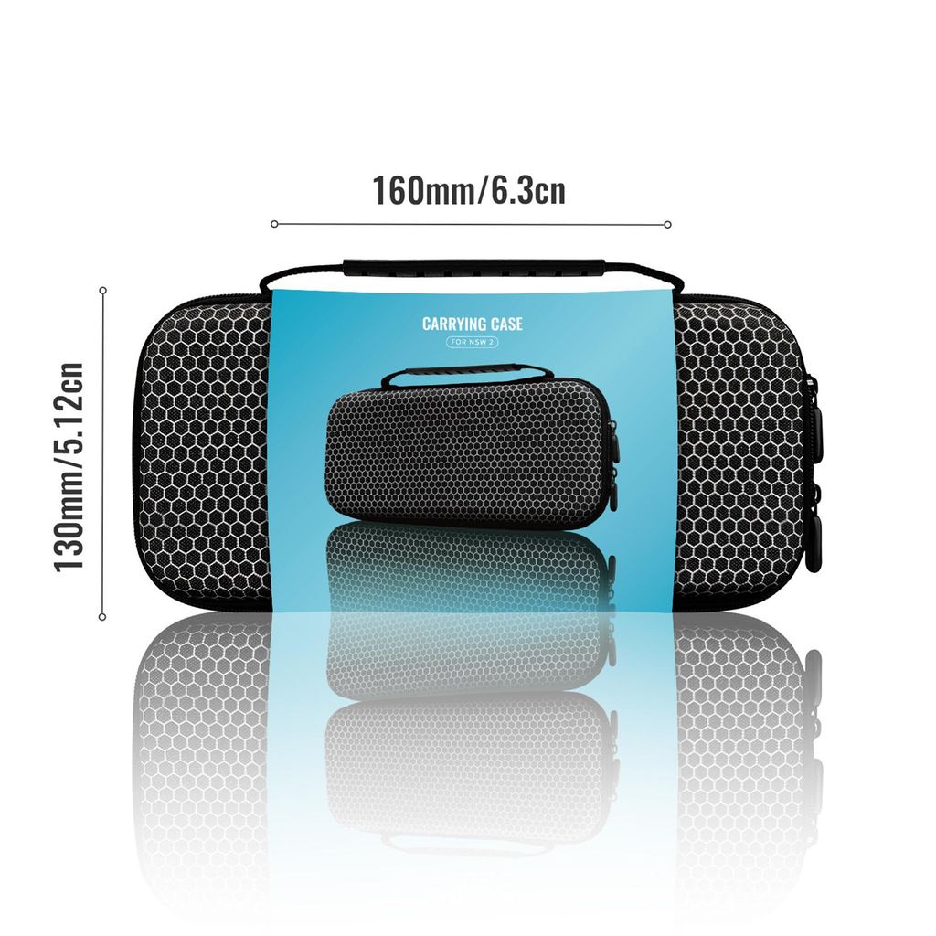 Iskunkestävä säilytyskotelo Nintendo Switch 2:lle – musta