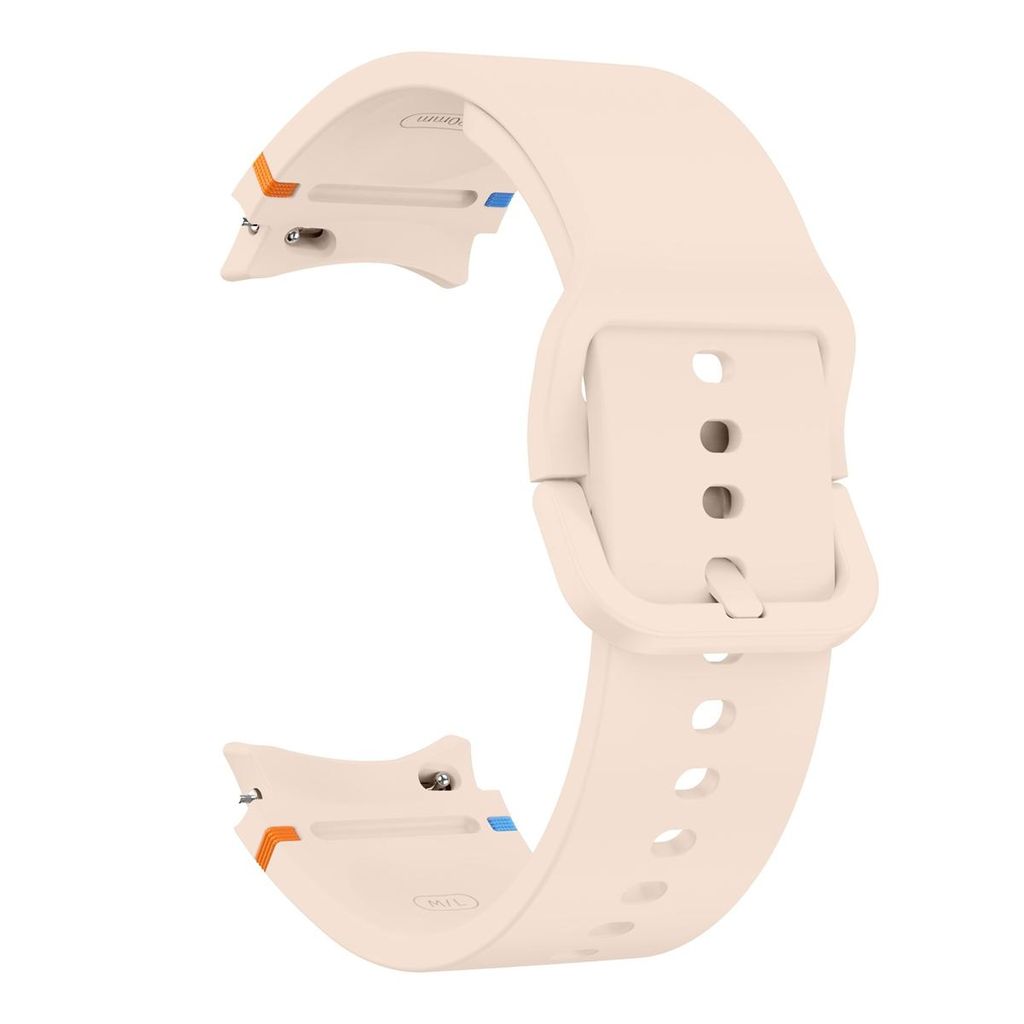 Samsung Galaxy Watch7 44mm Silikoniranneke Kellolle + Näytönsuoja - Vaaleanpunainen