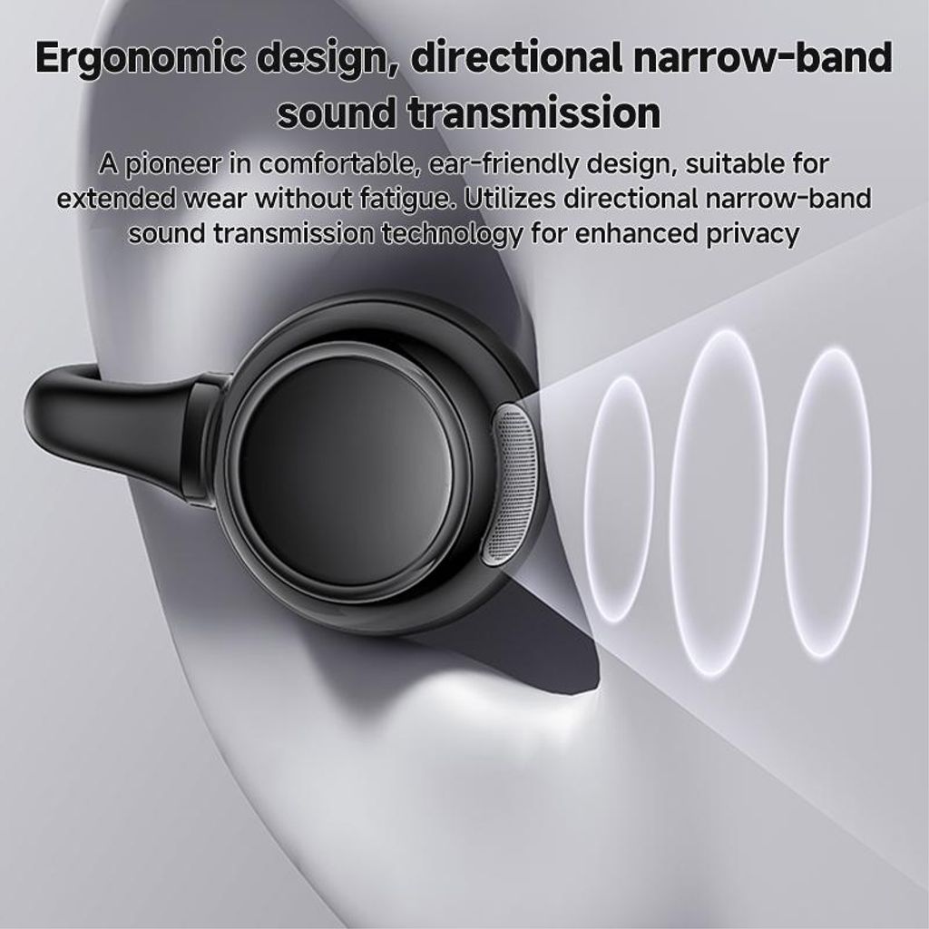 Yesido YSP31 Clip-on avoimet korvakuulokkeet OWS langattomat Bluetooth-kuulokkeet - musta