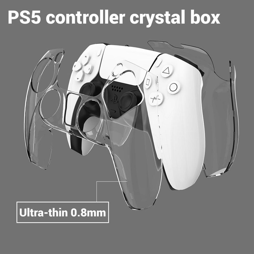 XDcase Sony PS5 spilcontroller cover, 2-pak - gennemsigtig