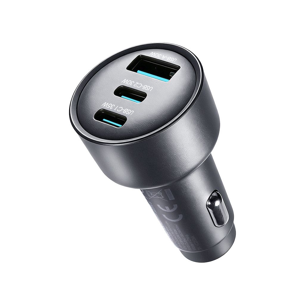 Joyroom JR-CL21 65W 3-i-1 billaddare USB-C/USB-A – Svart