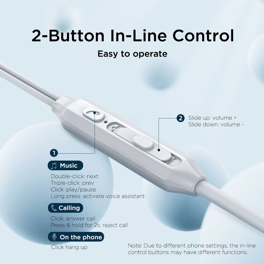 Joyroom JR-EC06 USB-C in-ear høretelefoner – hvide