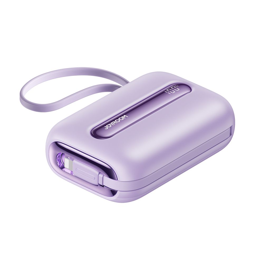 Joyroom JR-L012 Ultra powerbank 20000mAh met USB-C/Lightning-kabels - Paars