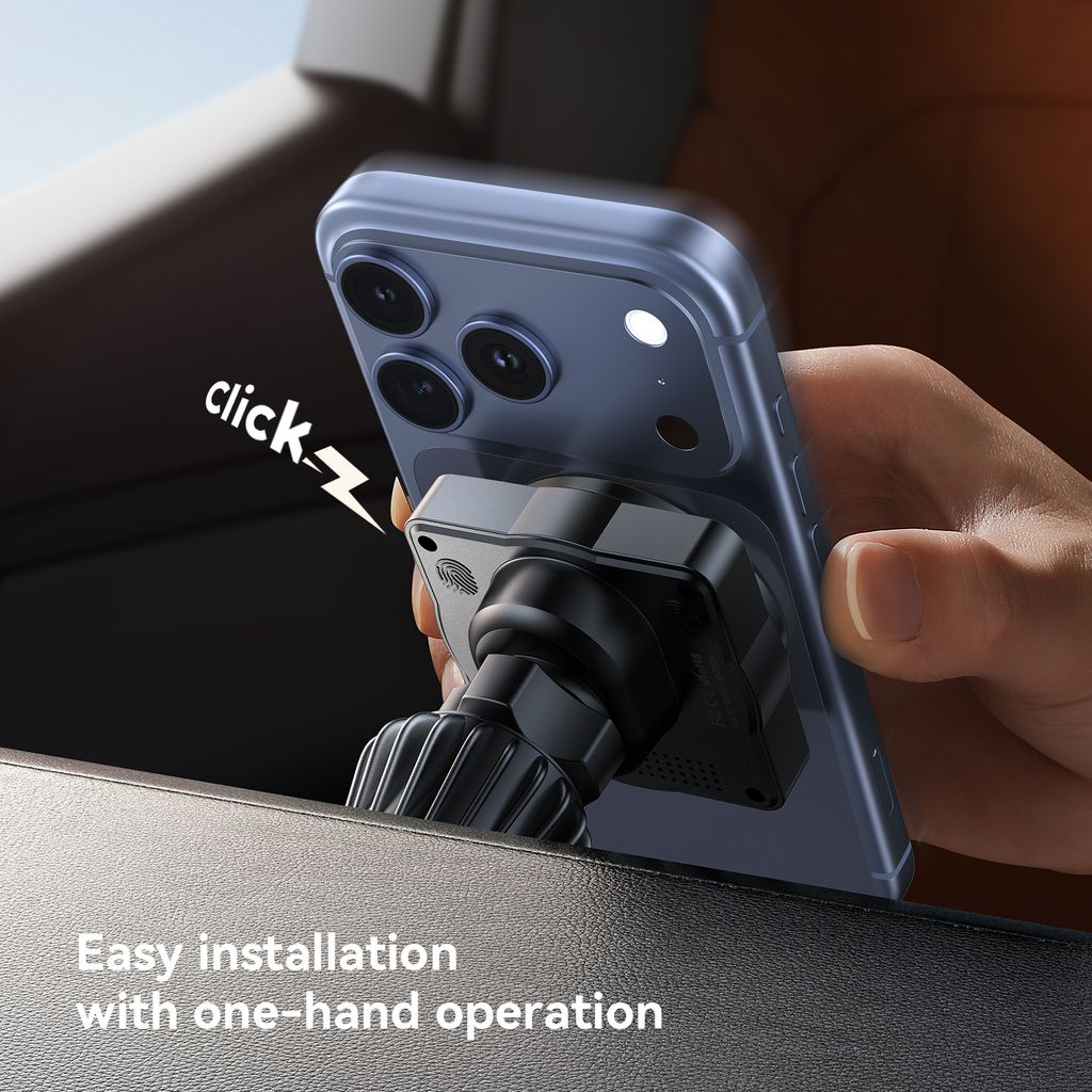 Joyroom JR-ZS506 magnetisk trådlös billaddare / telefonhållare – svart