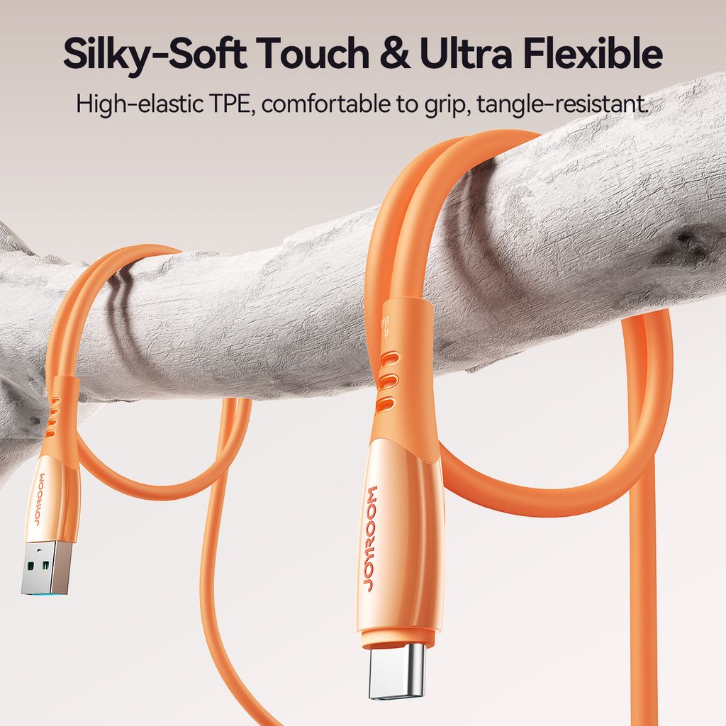 Joyroom S-A59 hurtigladekabel USB-A til USB-C 1,2m – Oransje