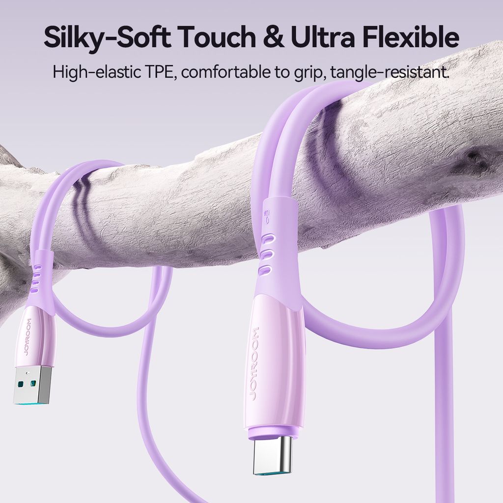 Joyroom S-A59 hurtigladekabel USB-A til USB-C 1,2m – Lilla