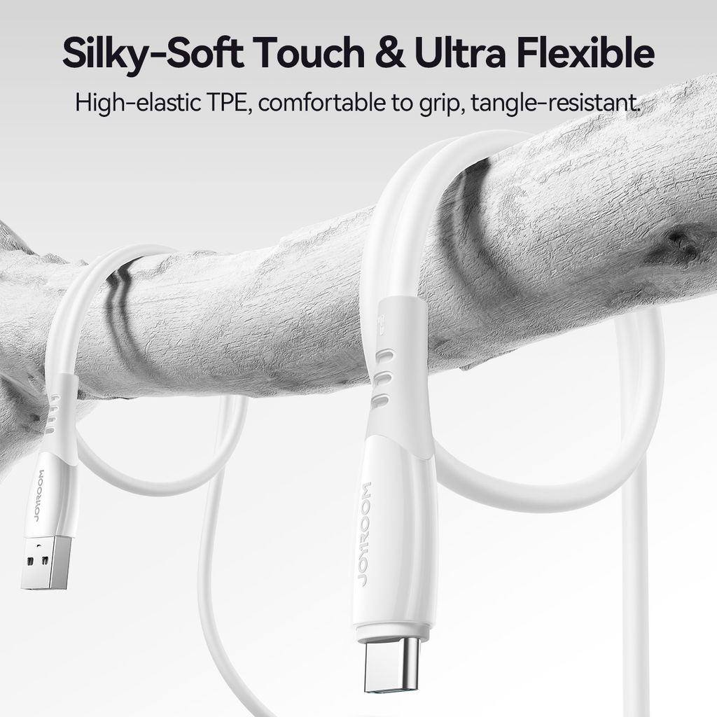 Joyroom S-A59 hurtigladekabel USB-A til USB-C 1,2 m – hvit