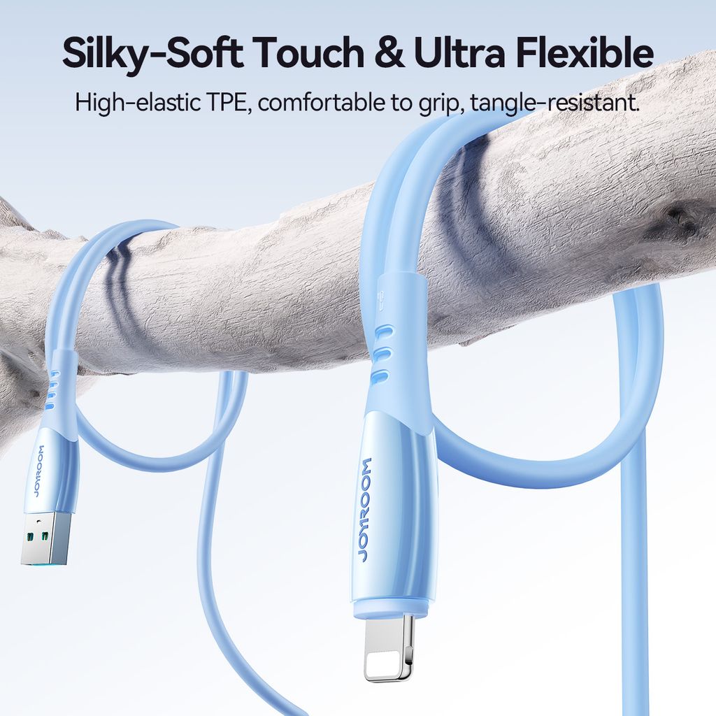 Joyroom S-A59 hurtigladekabel USB-A til Lightning 1,2m – Blå