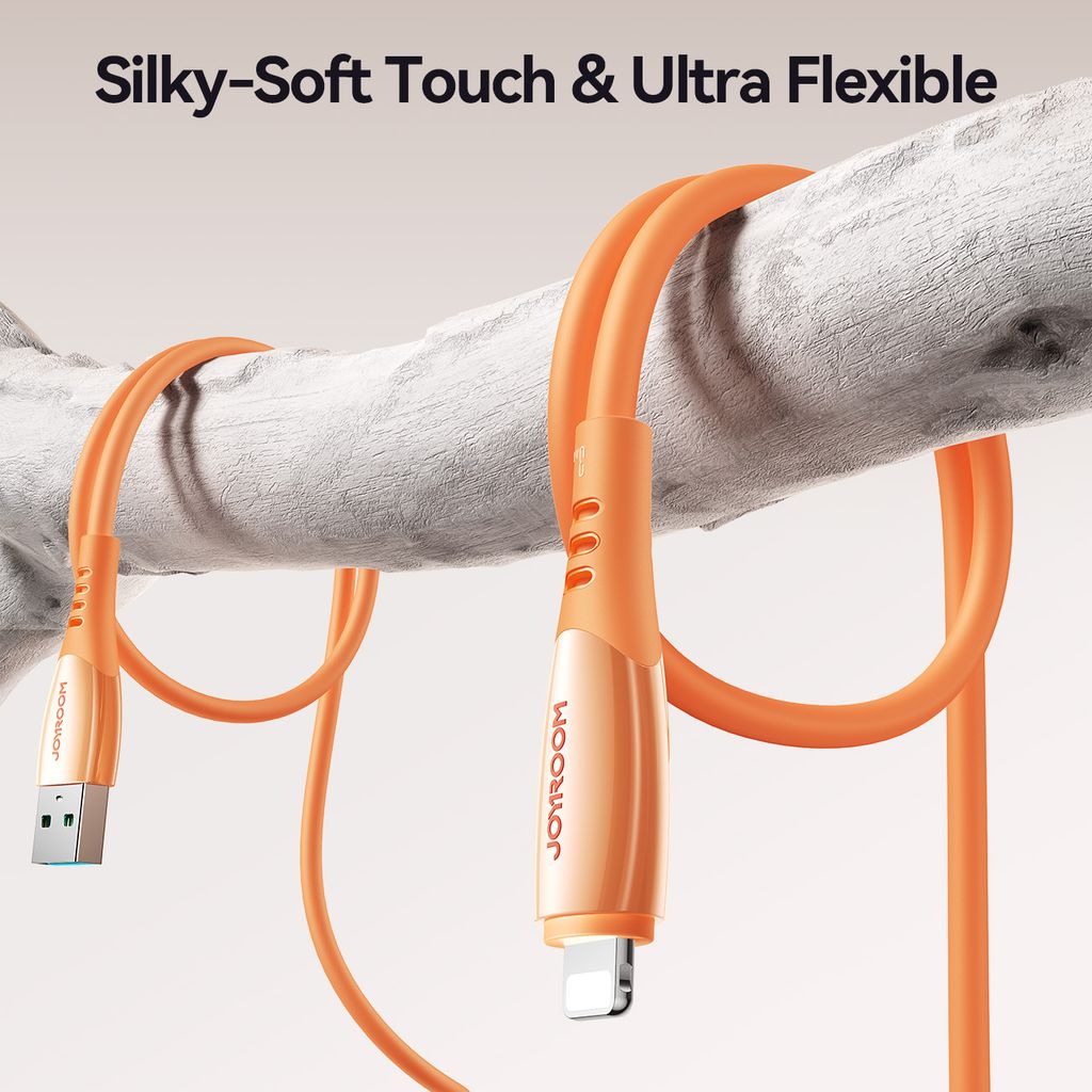 Joyroom S-A59 USB-A til Lightning hurtigladekabel 1,2m – oransje