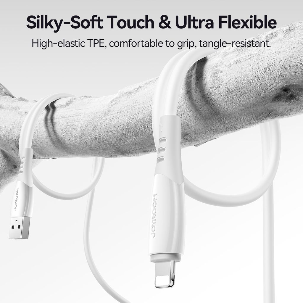 Joyroom S-A59 hurtigladekabel USB-A til Lightning 1,2m – Hvit