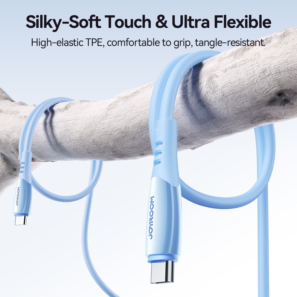 Joyroom S-A59 hurtigladekabel USB-C til USB-C 1,2 m – blå