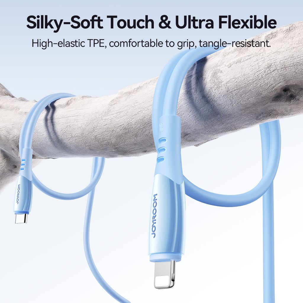 Joyroom S-A59 30W hurtigladekabel USB-C til Lightning 1,2m – blå