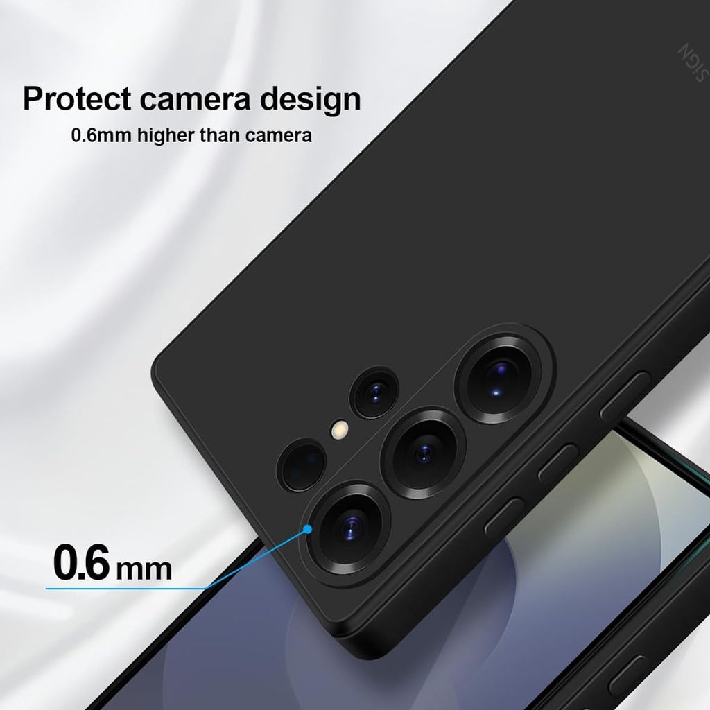 SiGN Liquid Silicone kuori Samsung Galaxy S26 Ultra - Musta