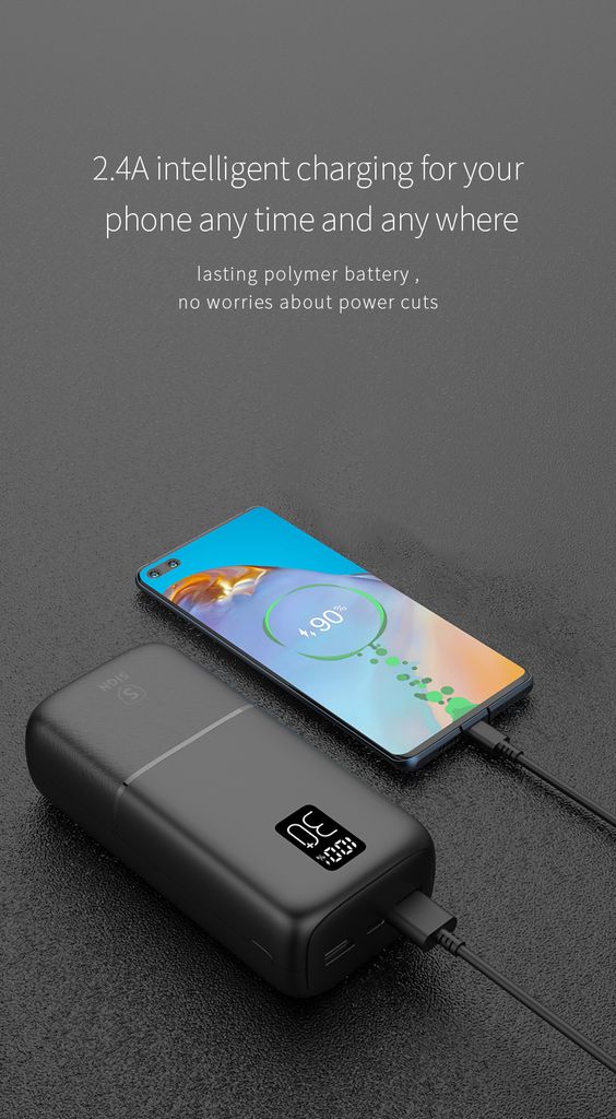 SiGN-varavirtalähde 22,5 W, 30 000 mAh, USB-C ja USB-A