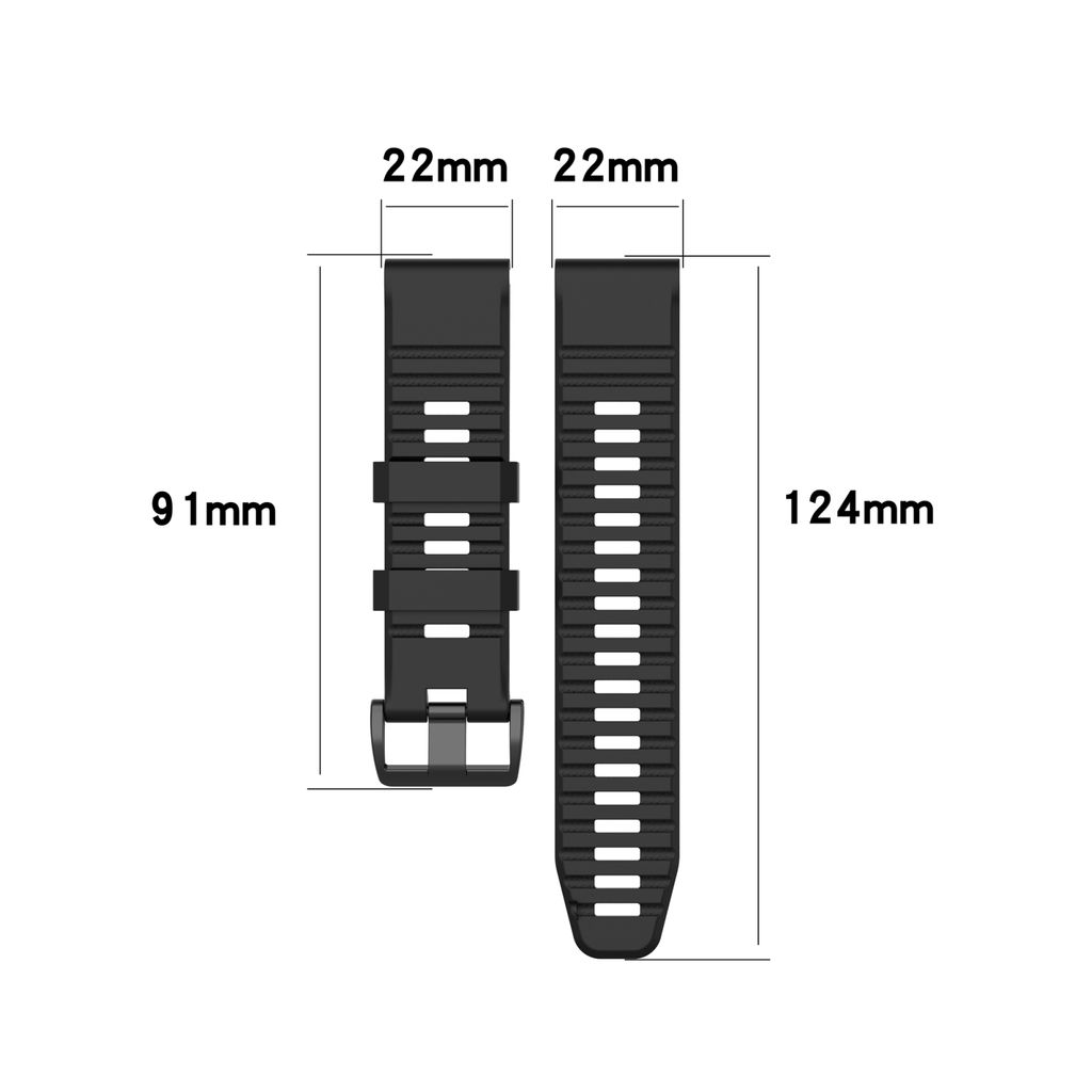Garmin Fenix 5 Plus Silikon Klokkereim - Hvit