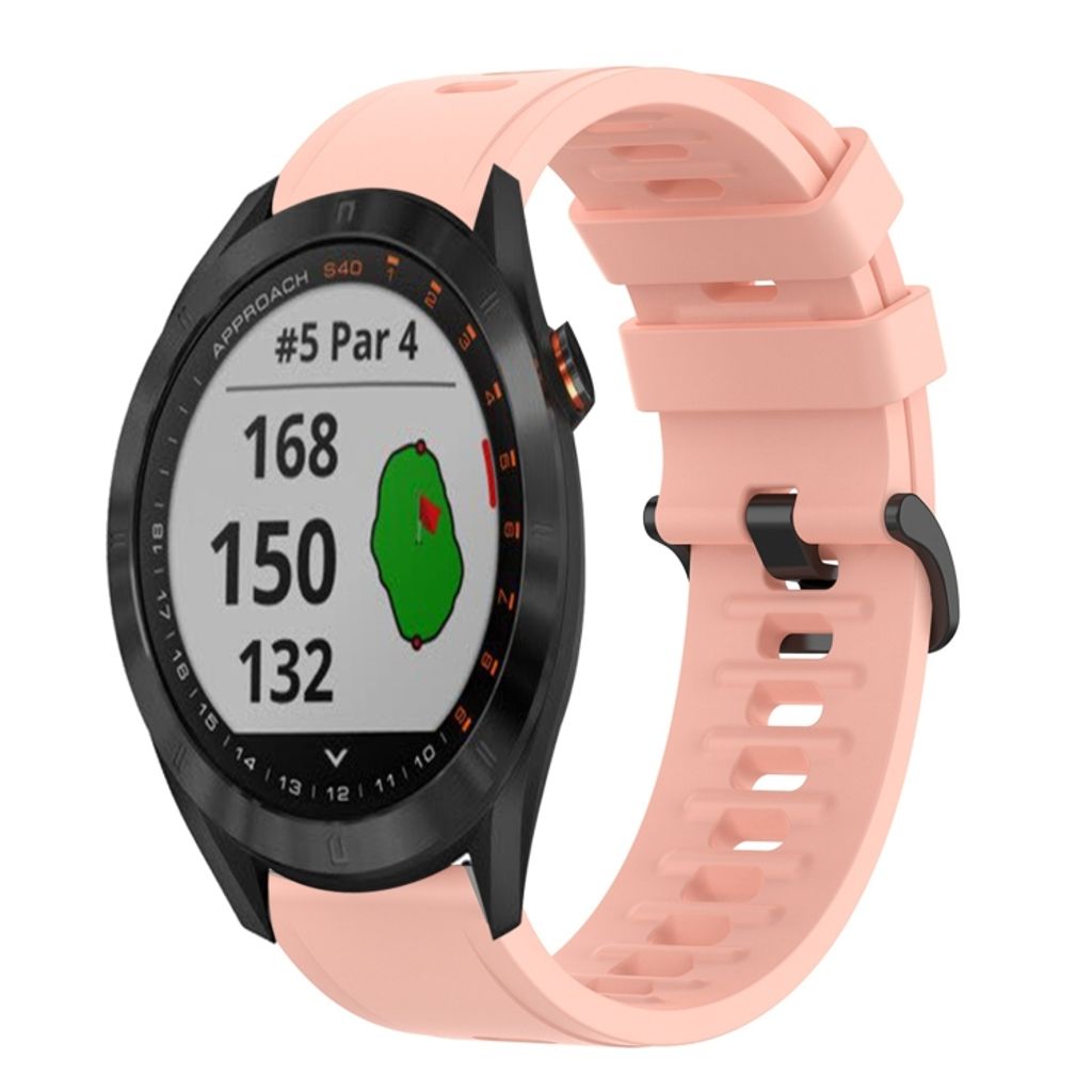 Garmin Approach S40 Urrem i silikone ensfarvet - Lyserød