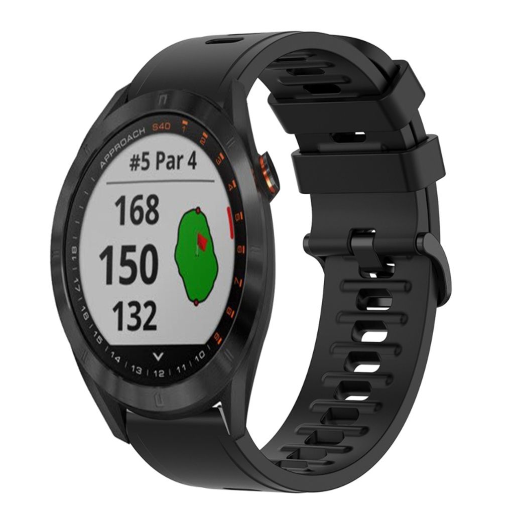 Garmin Approach S40 Urrem i silikone ensfarvet - Sort