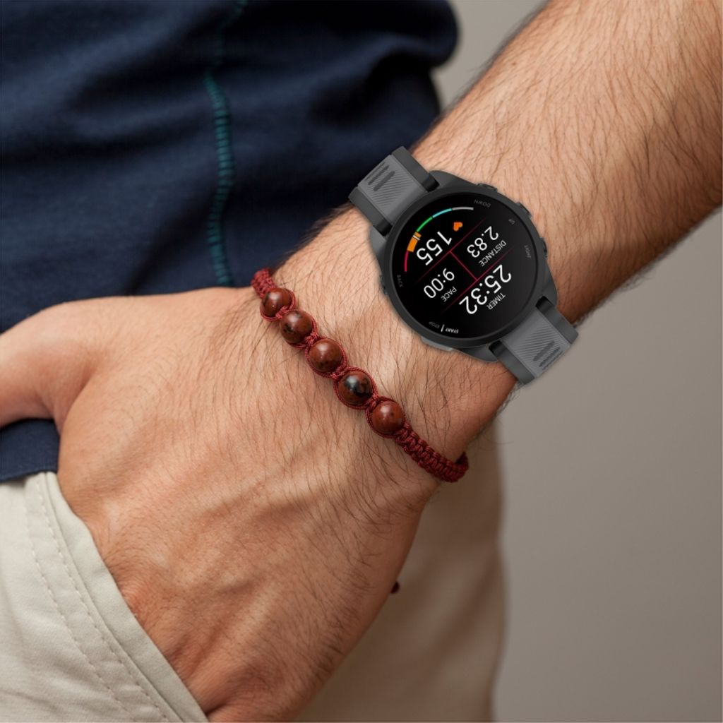 Garmin Approach S40 Urrem i tekstureret silikone tofarvet - Sort / Hvid