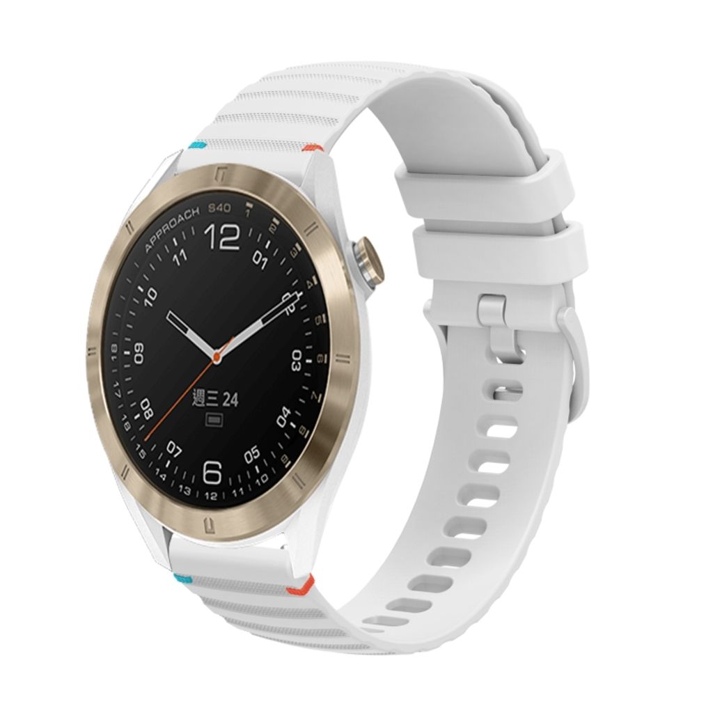 Garmin Approach S40 Urrem i tekstureret silikone - Hvid