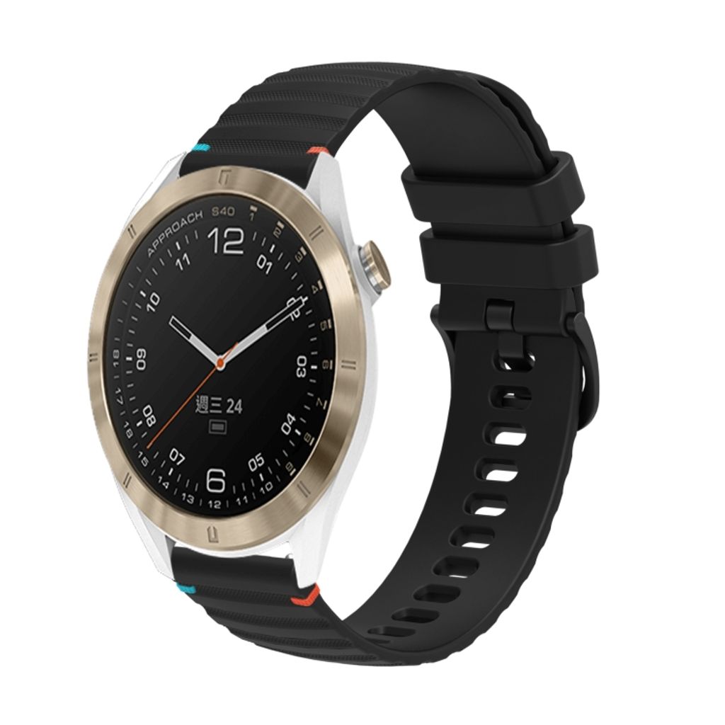 Garmin Approach S40 Urrem i tekstureret silikone - Sort