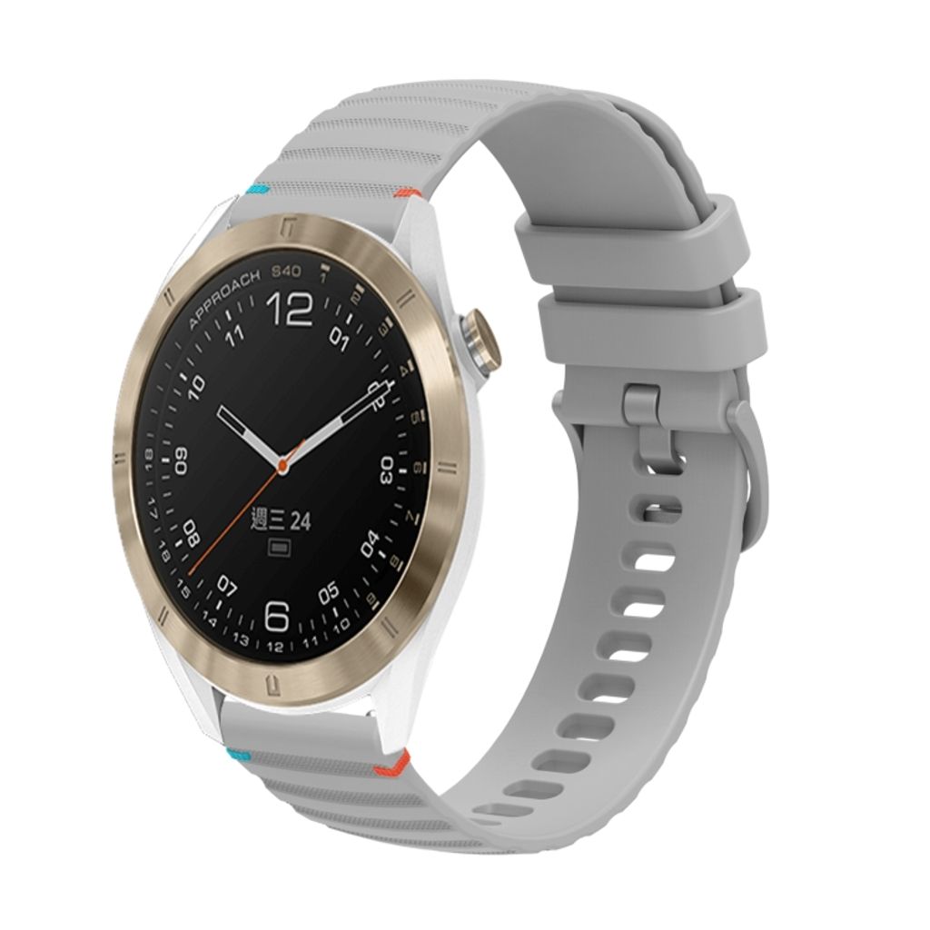 Garmin Approach S40 Urrem i tekstureret silikone - Grå