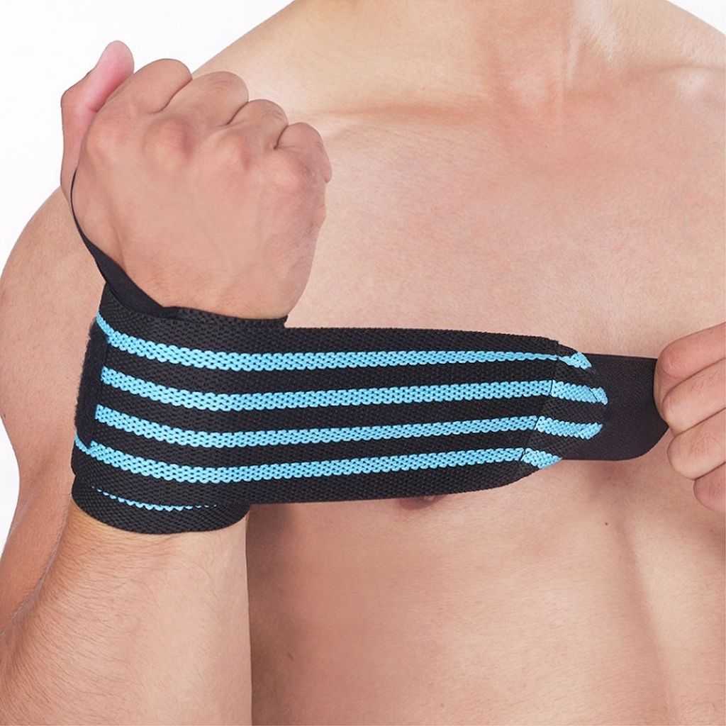 SURECOOL sportshåndledsstropper 50x8cm – Blå/Sort