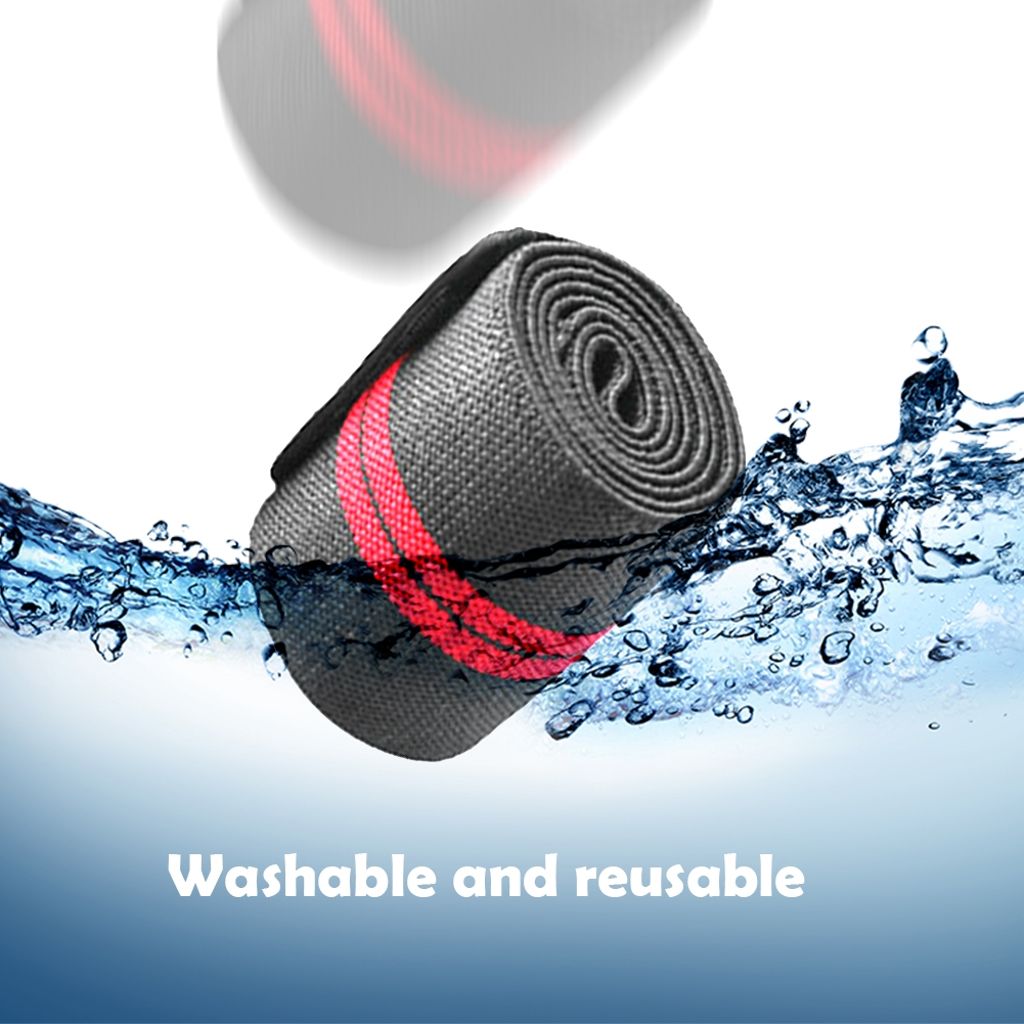 Kompressionsbandage til albue 120 x 8 cm – Sort/Blå