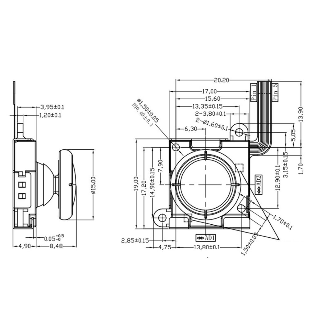 Nintendo Switch Lite / OLED Joystick Päivitetty TMR Hall – Musta