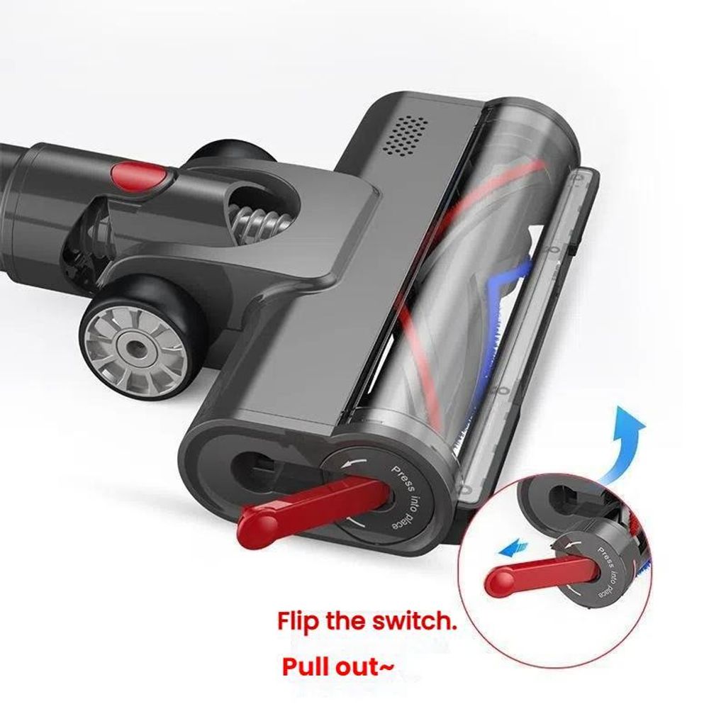 Høytytende gulvbørste med LED-lampe for Dyson V7/V8/V10/V11/V15