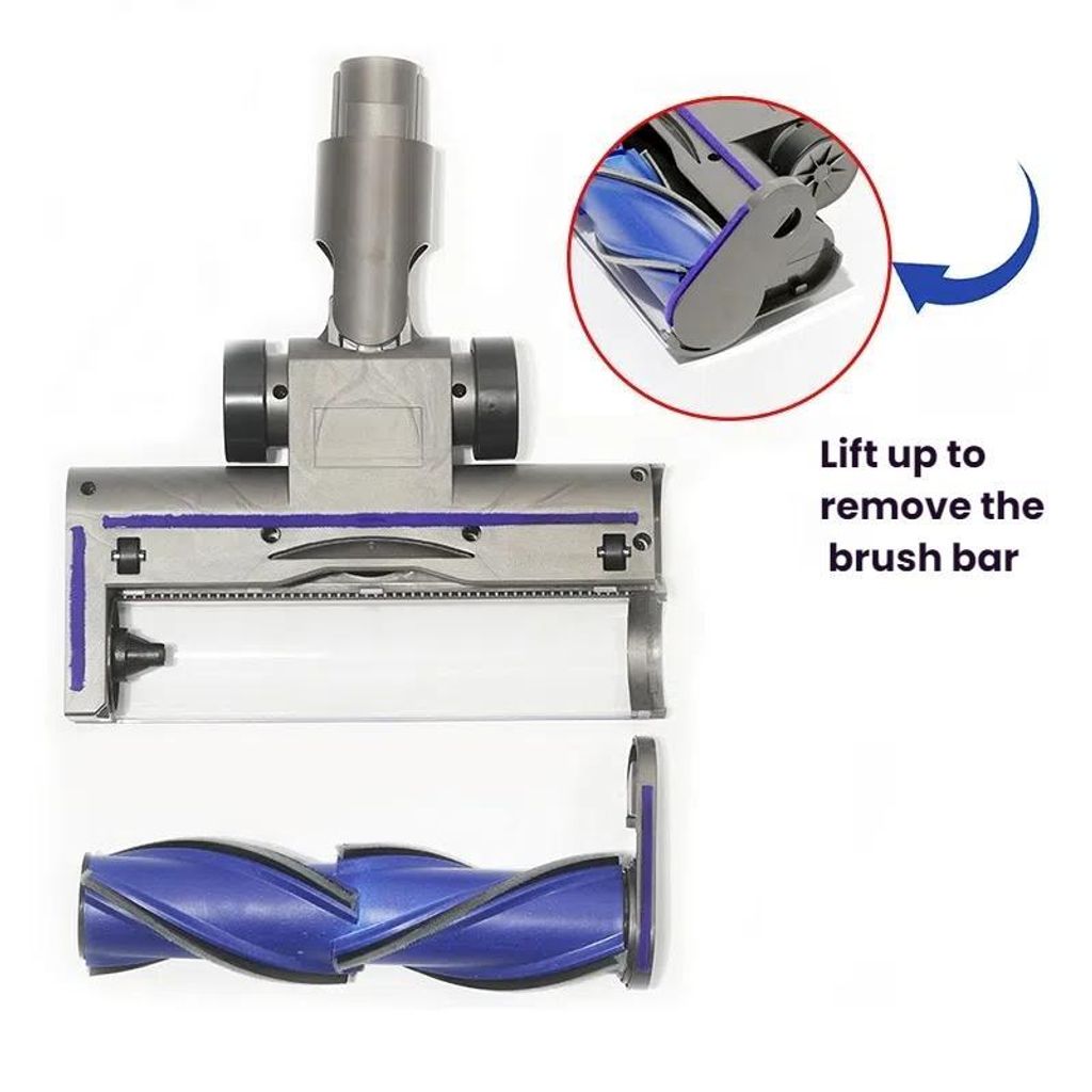 Direct drive borsthouvd med grönt ljus för Dyson V7/V8/V10/V11/V15