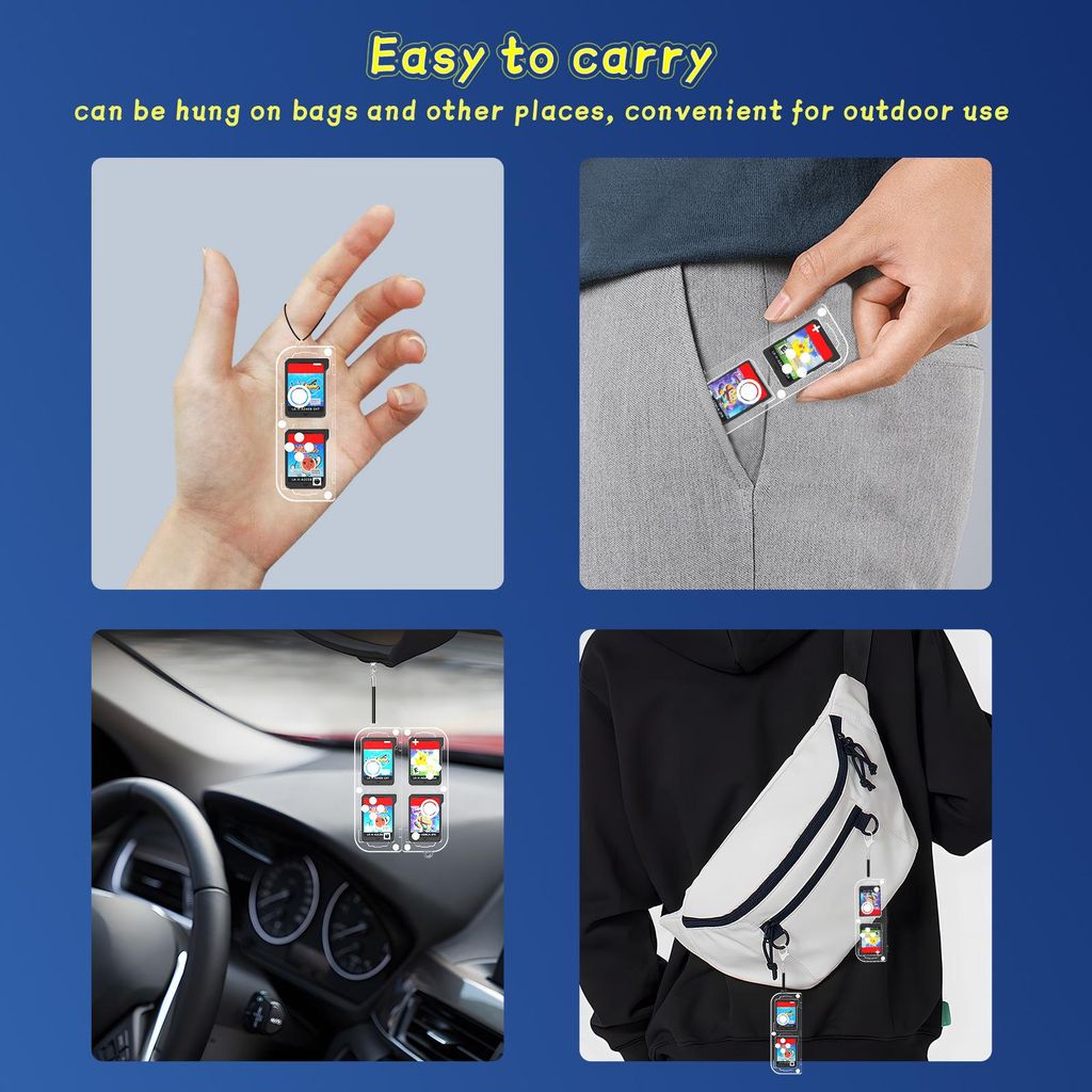 Pelikorttien säilytyslaatikko Nintendo Switchille / Switch 2:lle – Läpinäkyvä