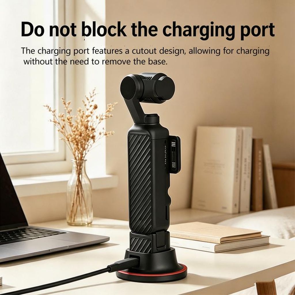 DJI Osmo Pocket 4/3 bordbeslag 360° roterbart – black7red