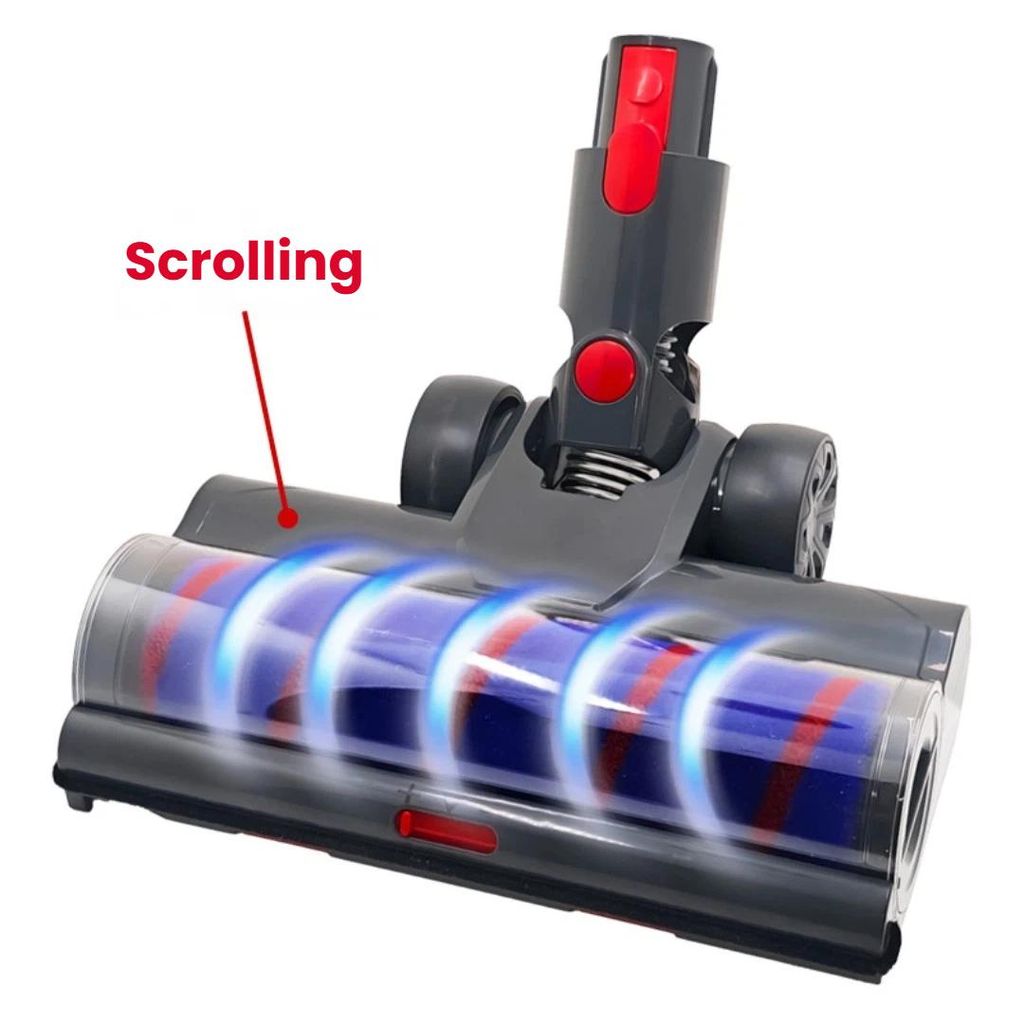 Motorisert gulvmunnstykke med myk børsterull for Dyson V7/V8/V10/V11/V15
