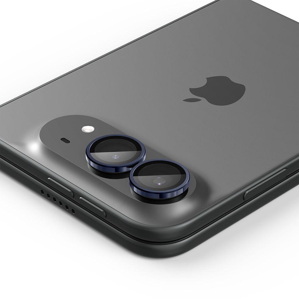 Spigen Glas.tR EZ Fit Optik Pro Linsskydd 2-pack till iPhone Duo - Svart
