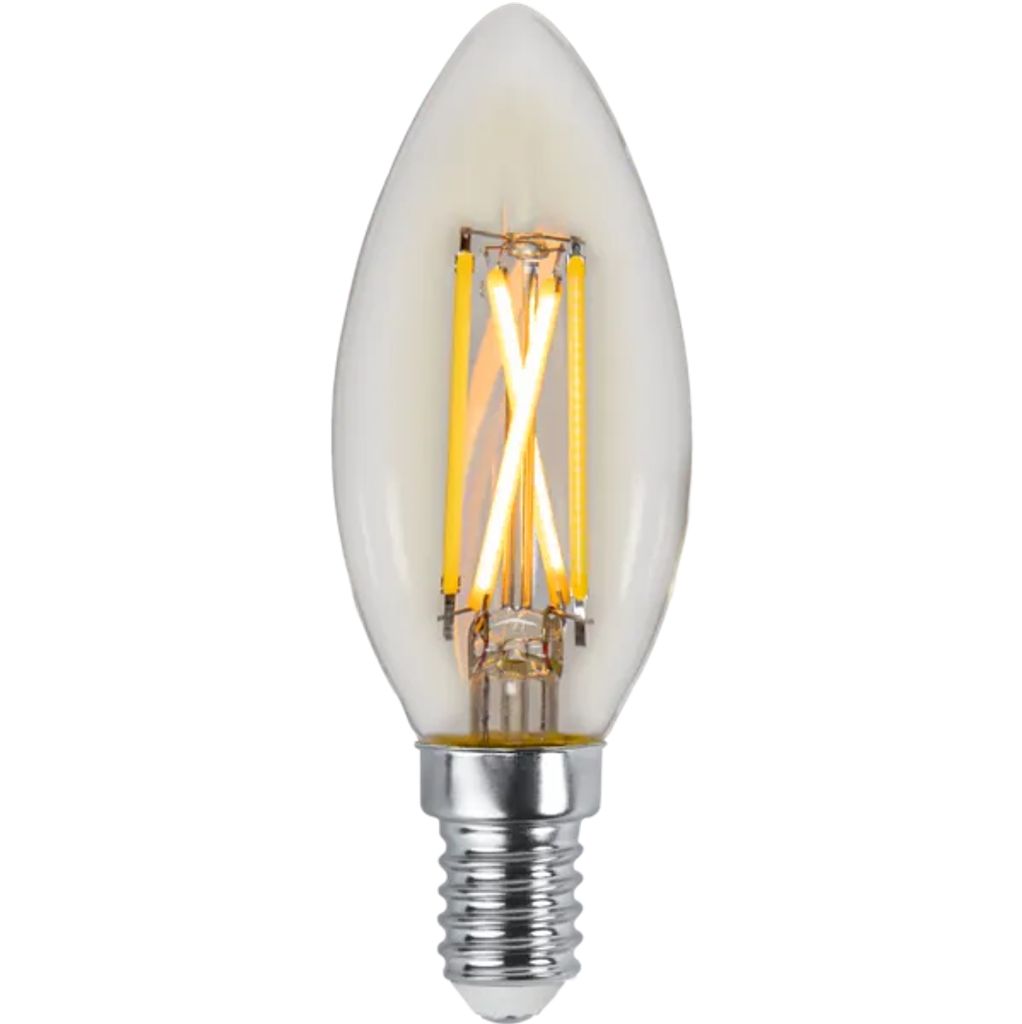 Star Trading LED-Lampe E14 Kron, dimmbar bis warm – Klarglas