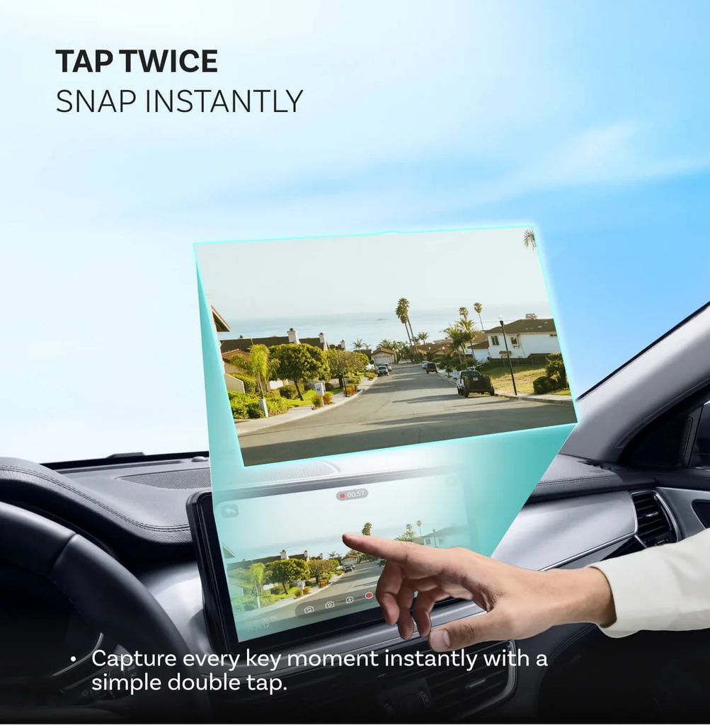 Ottocast OttoSafe Cam bilkamera med trådløs CarPlay-adapter