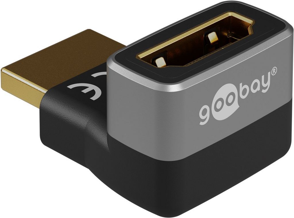 Goobay HDMI vinklad adapter 90° vertikal, 8K@60Hz - Teknikdelar.se