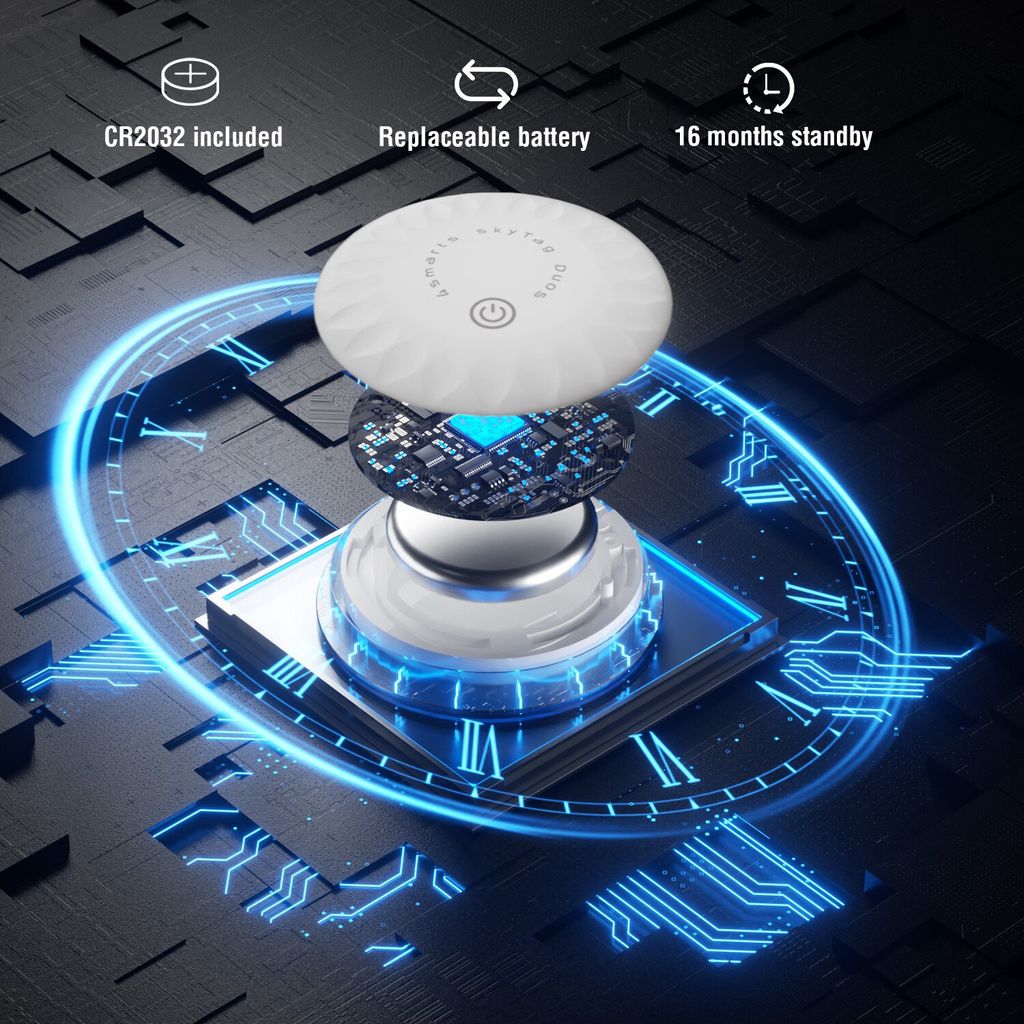 4Smarts SkyTag Duos Bluetooth Tracker, 2 stk – hvit