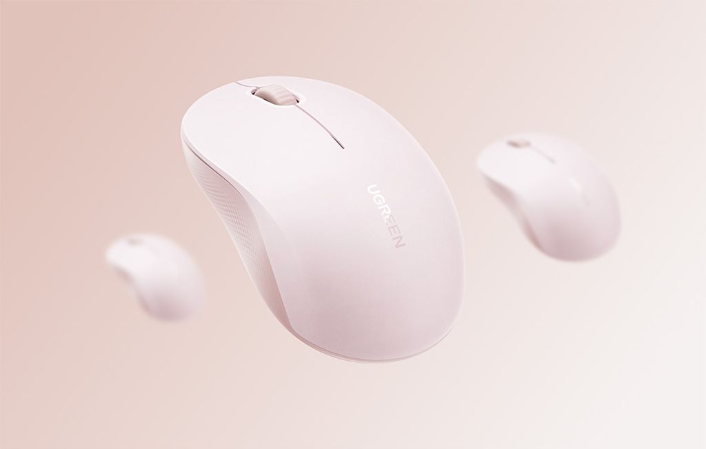 Ugreen M331 Trådlös multi-mode mus – rosa