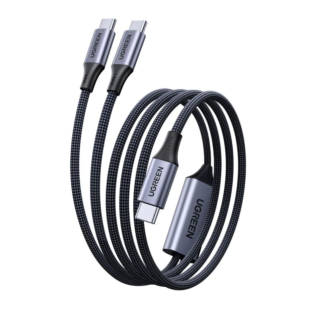 UGREEN 2-i-1 USB-C til USB-C-kabel 140 W, 2 m