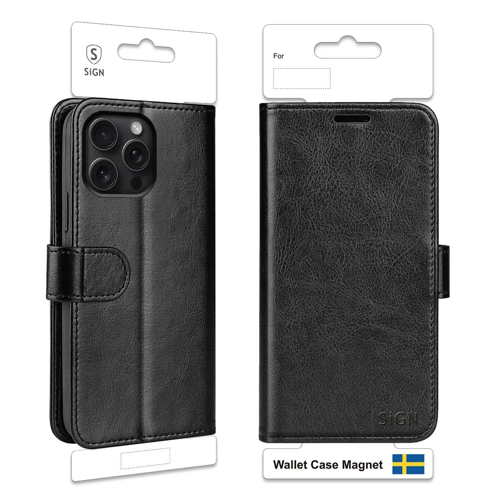 SiGN Lommeboketui for iPhone 17 Pro Max - Svart