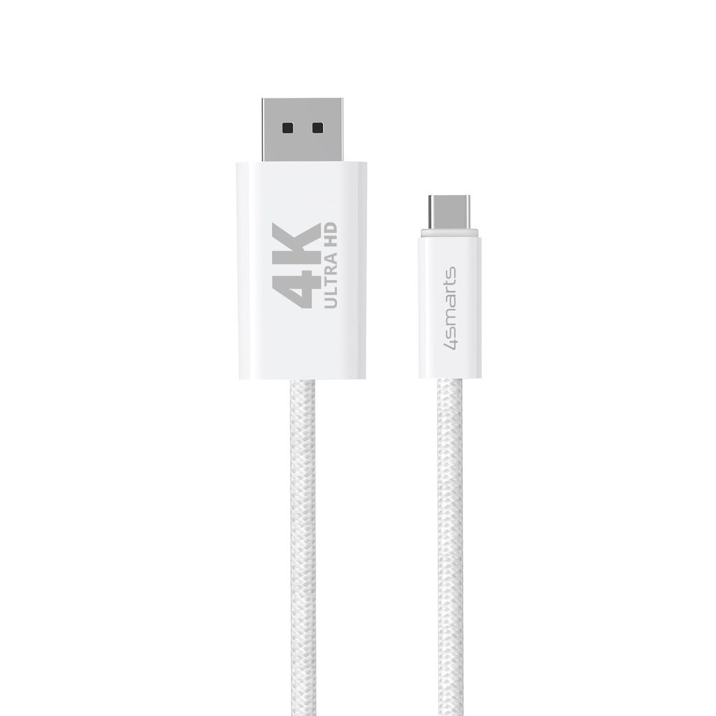 4Smarts USB-C til DisplayPort-kabel - hvid, 2m