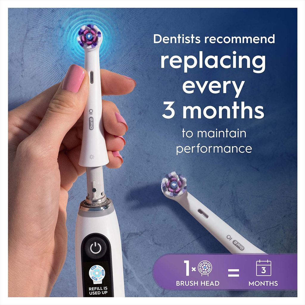 Oral-B Sonic iO Radiant White -harjaspää, 2 kpl - Valkoinen