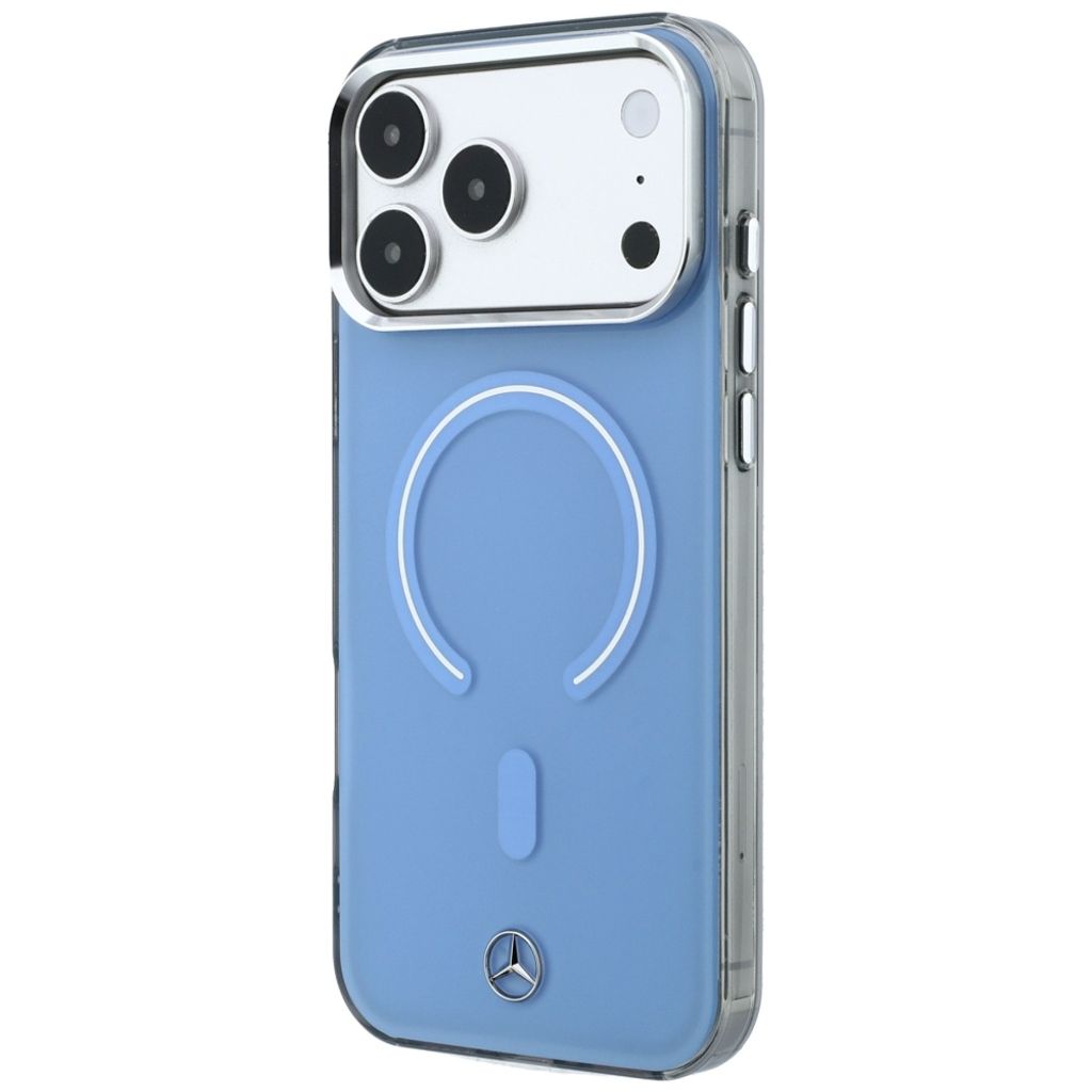Mercedes Double Layer Iconic Logo MagSafe -kuori till iPhone 18 Pro Max/17 Pro Max - Sininen
