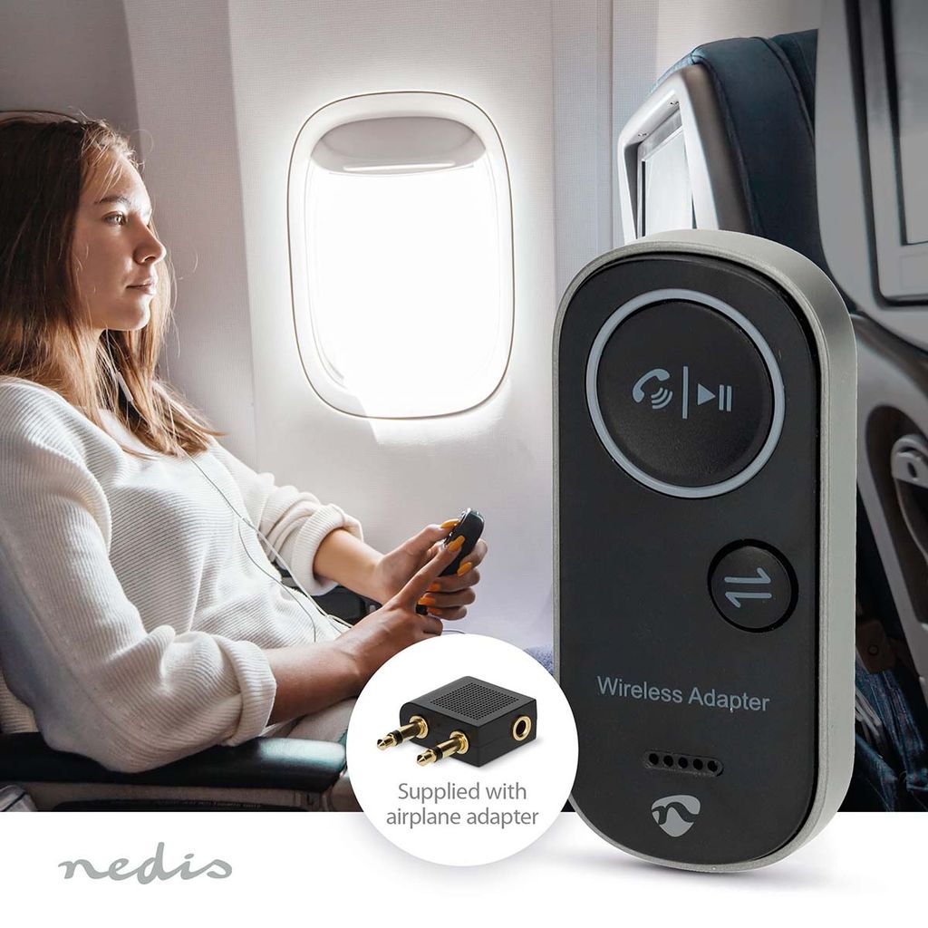 Nedis Bluetooth Transceiver USB-C/3.5mm AUX med Flygplansadapter